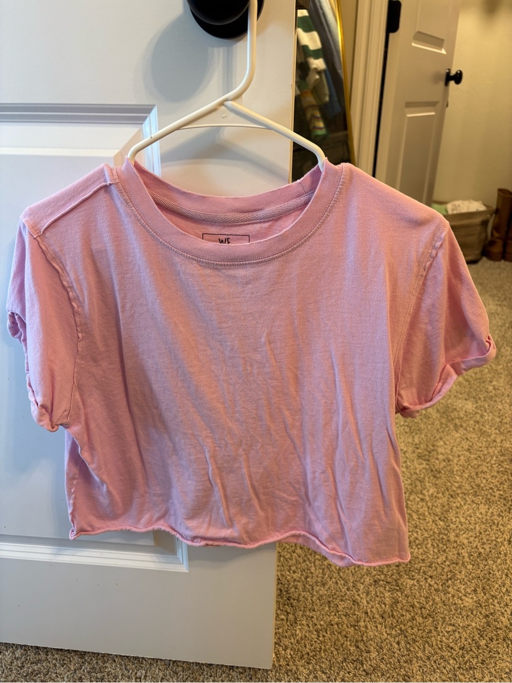 We The Free Pale Pink Cropped Tee